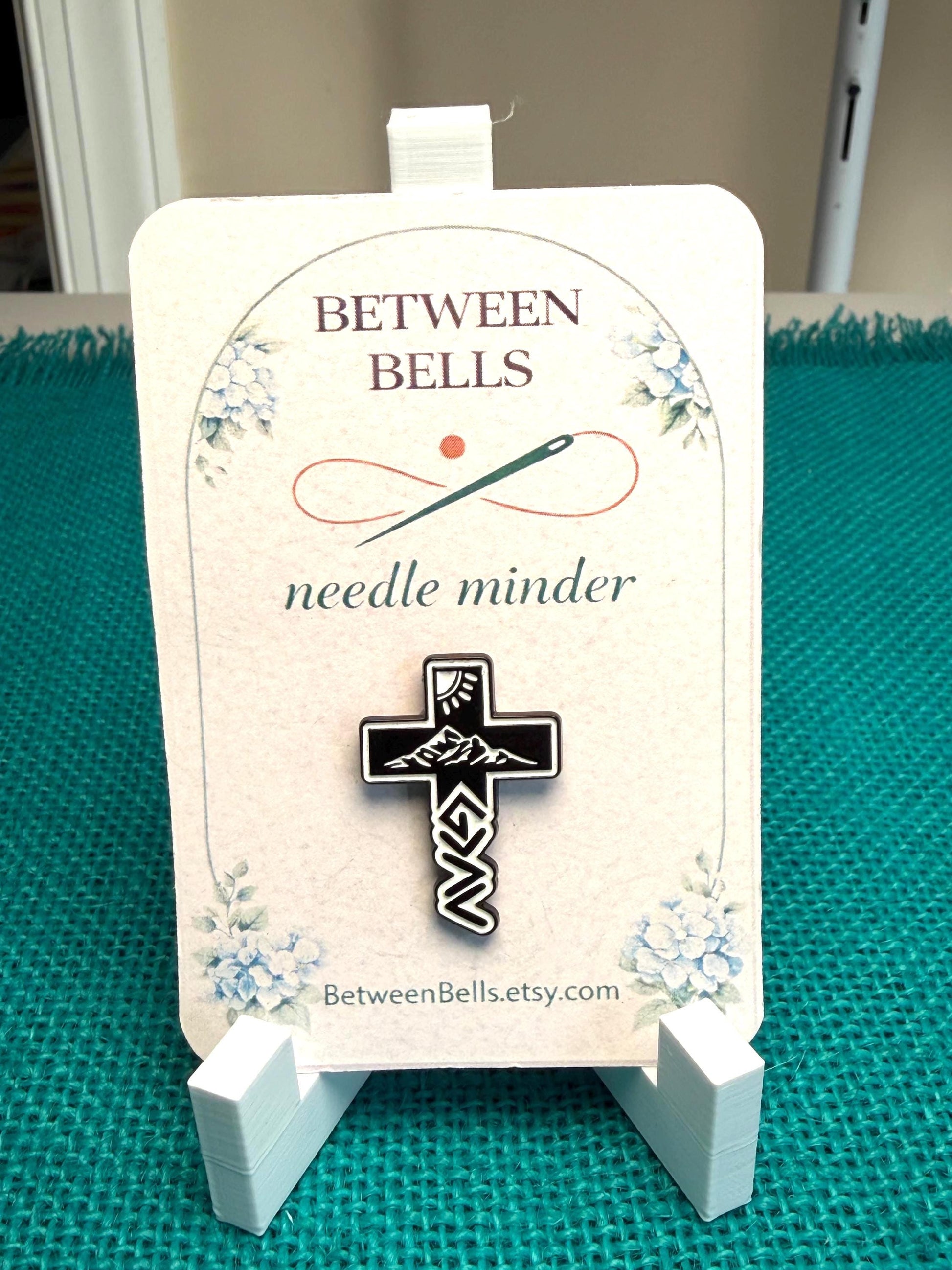 Christian Faith Cross Needle Minder for Needlepoint, Cross Stitch, Embroidery and Sewing