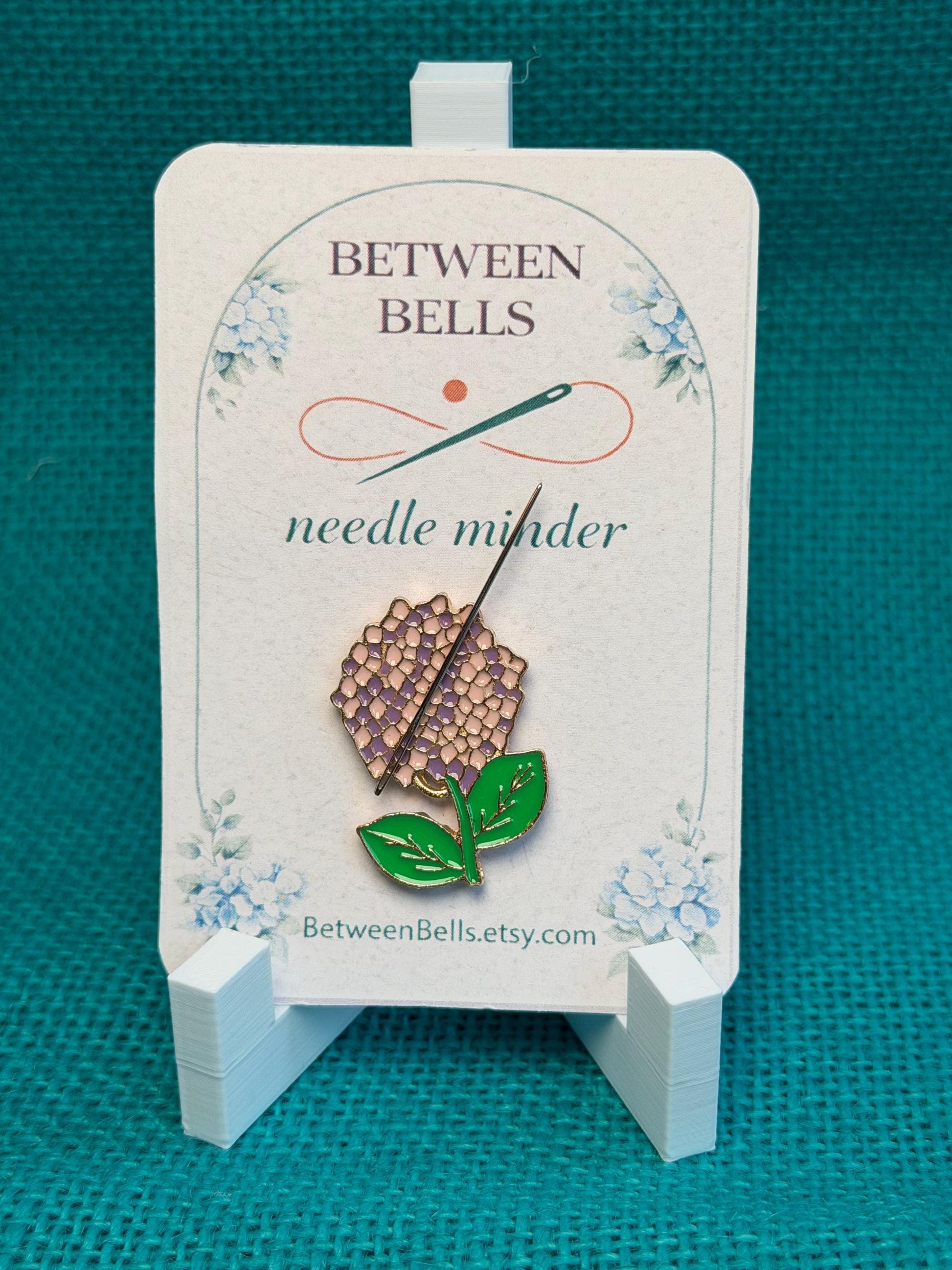 Hydrangea Needle Minder for Needlepoint, Cross Stitch, Embroidery and Sewing