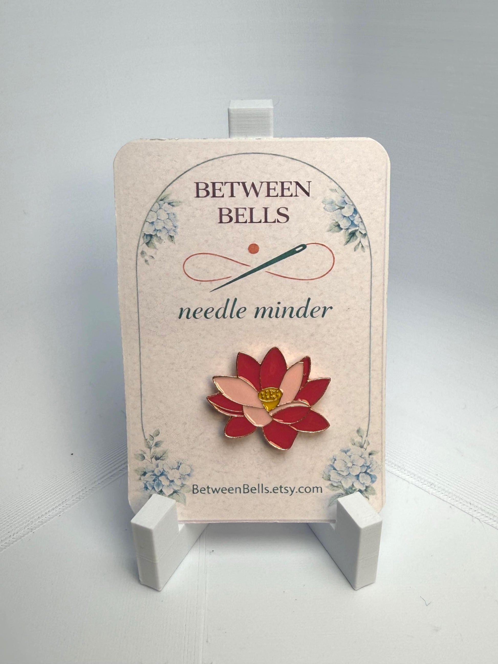 Lotus Flower Needle Minder for Needlepoint, Cross Stitch, Embroidery and Sewing