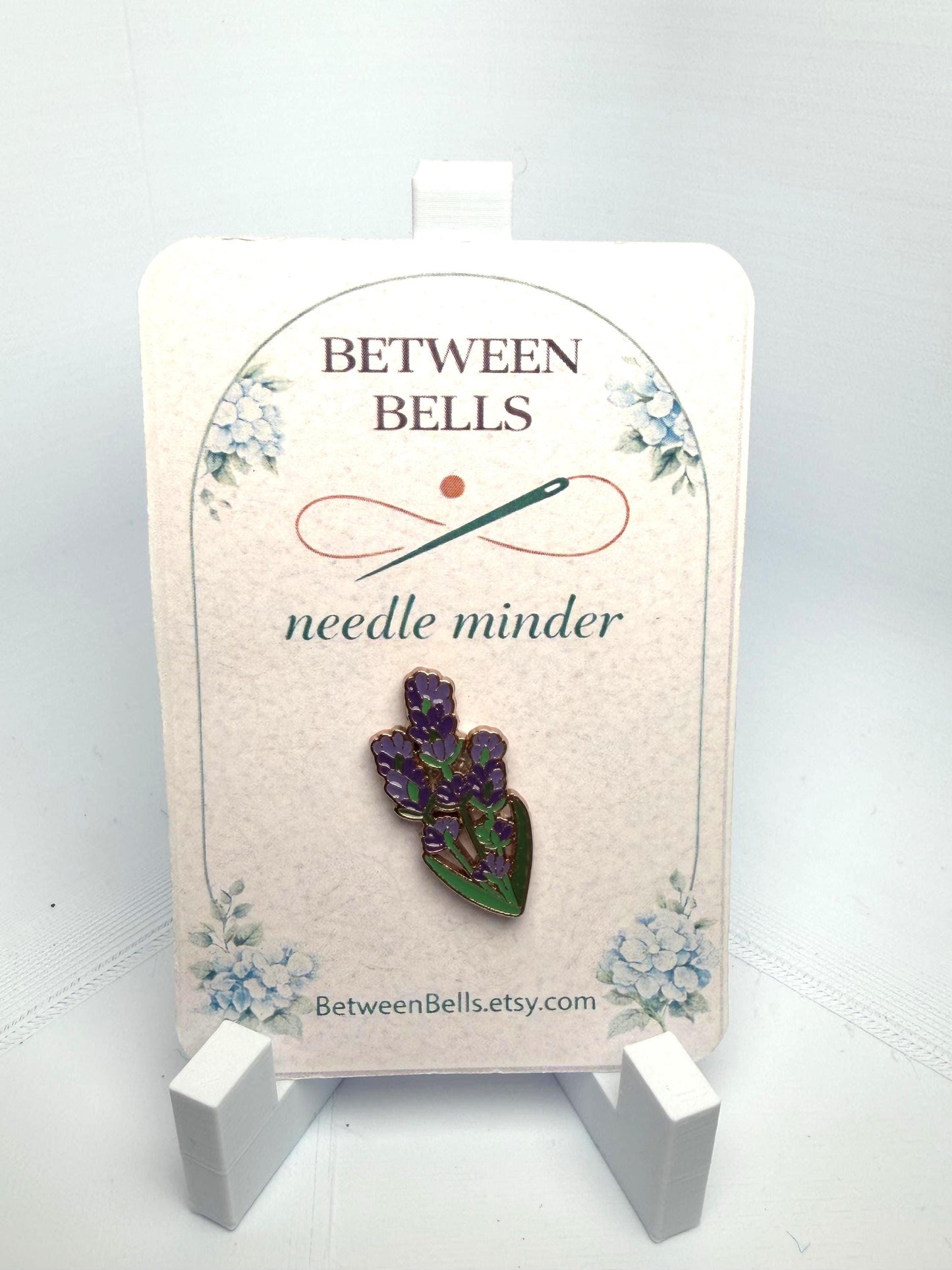 Lavender Sprig Needle Minder for Needlepoint, Cross Stitch, Embroidery and Sewing