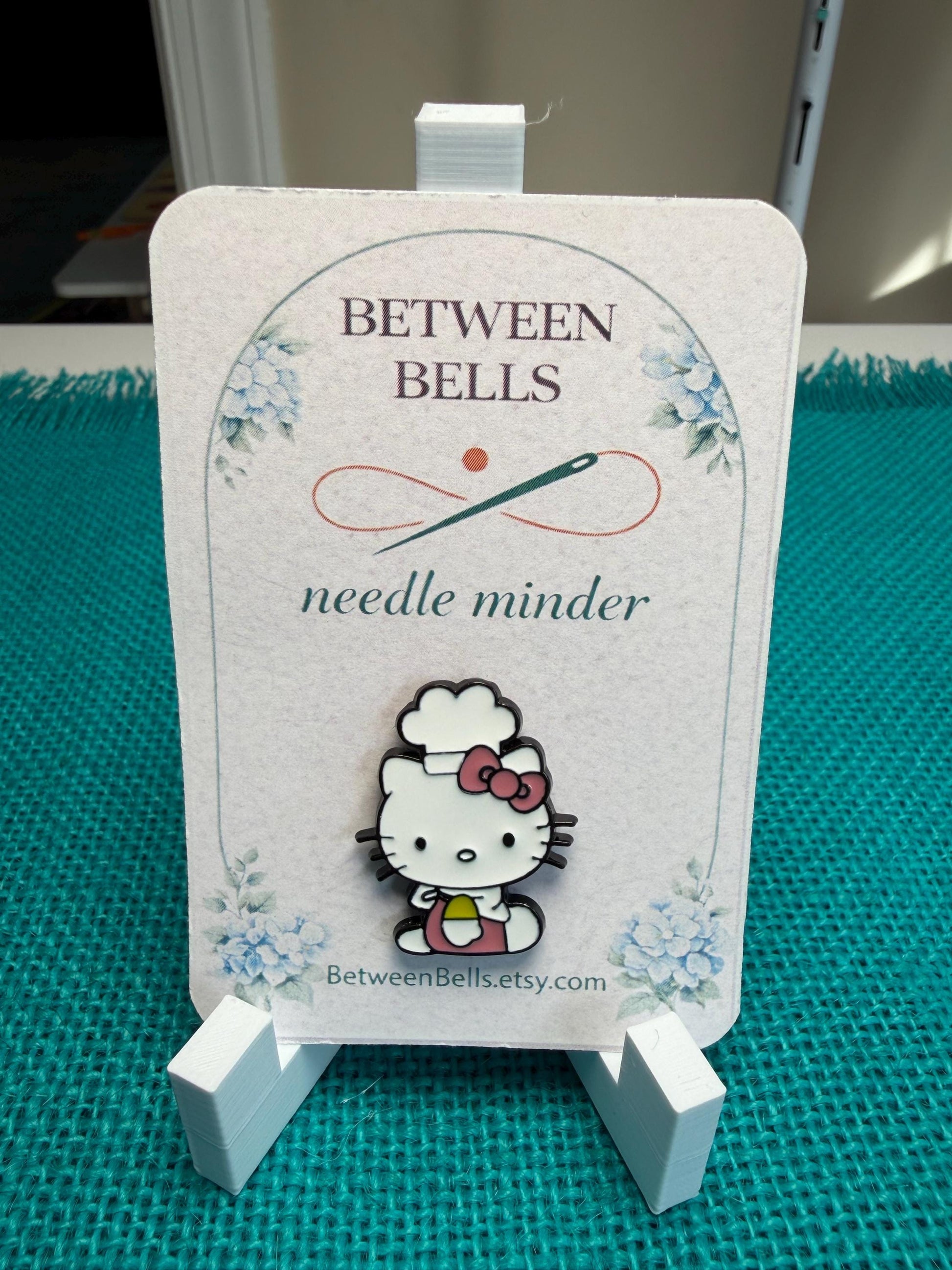Baker Kitty Needle Minder for Needlepoint, Cross Stitch, Embroidery and Sewing