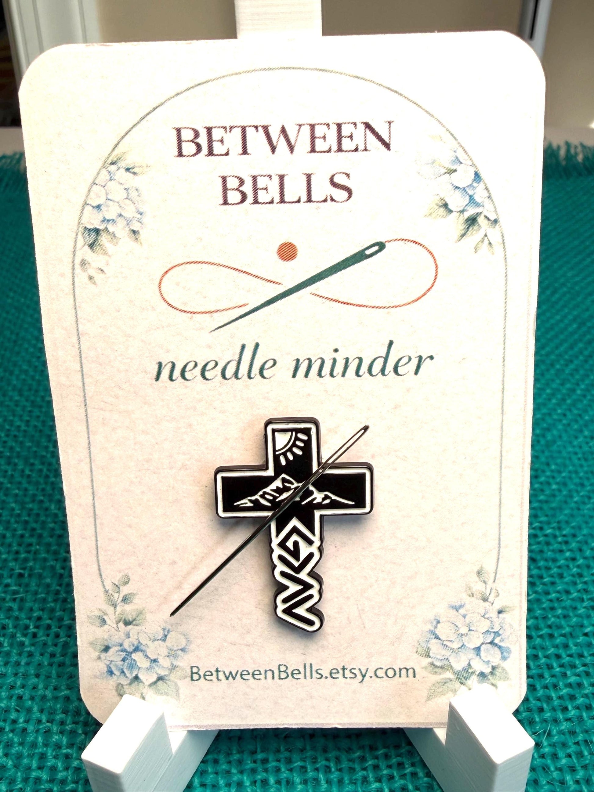 Christian Faith Cross Needle Minder for Needlepoint, Cross Stitch, Embroidery and Sewing