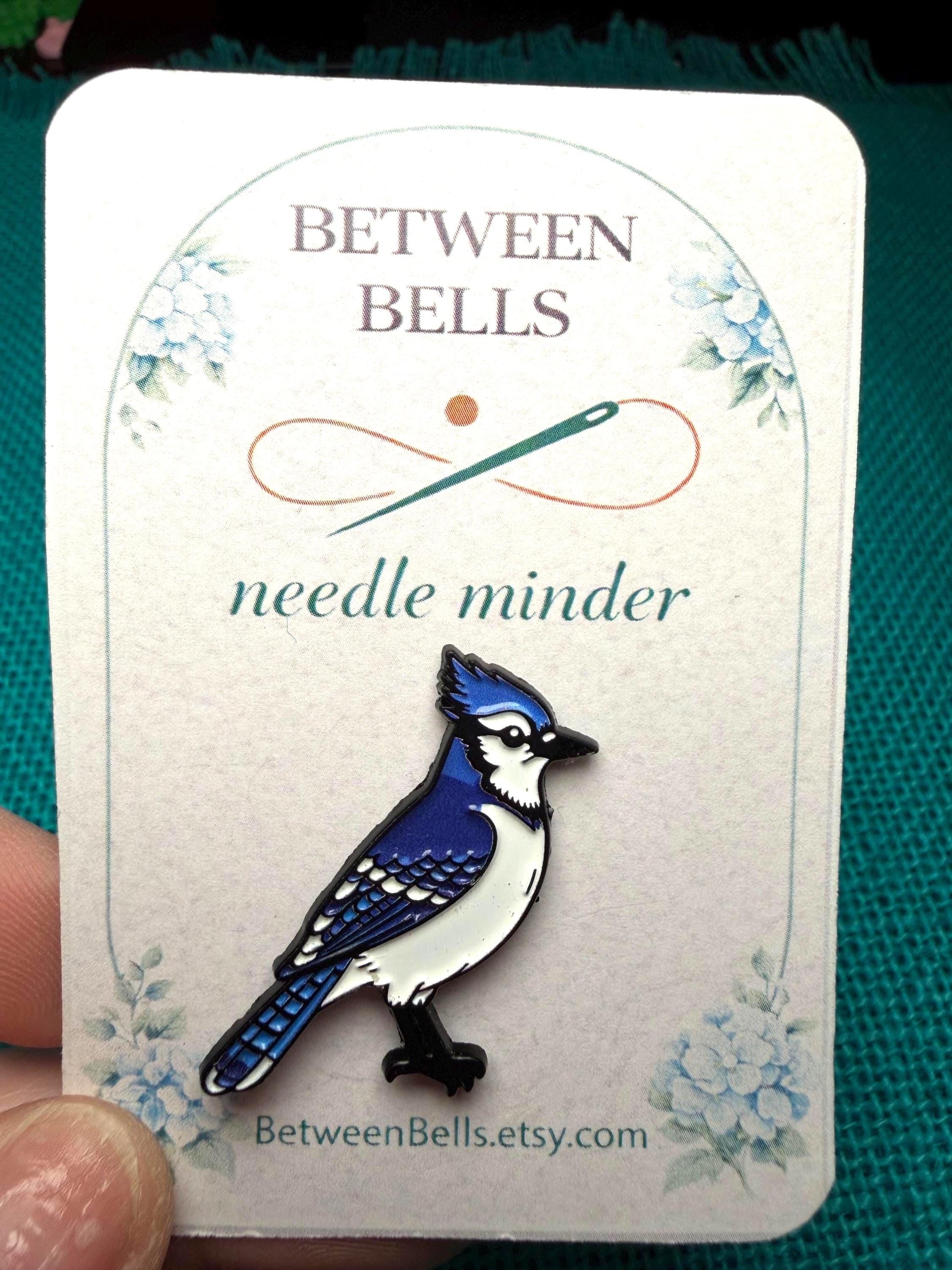 Blue Jay Needle Minder for Needlepoint, Cross Stitch, Embroidery and Sewing