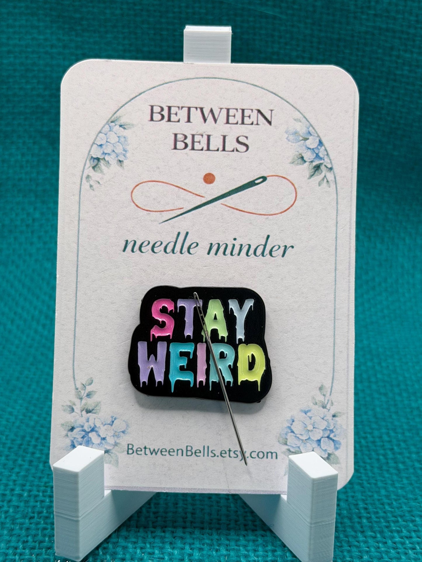 Stay Weird Needle Minder for Needlepoint, Cross Stitch, Embroidery and Sewing