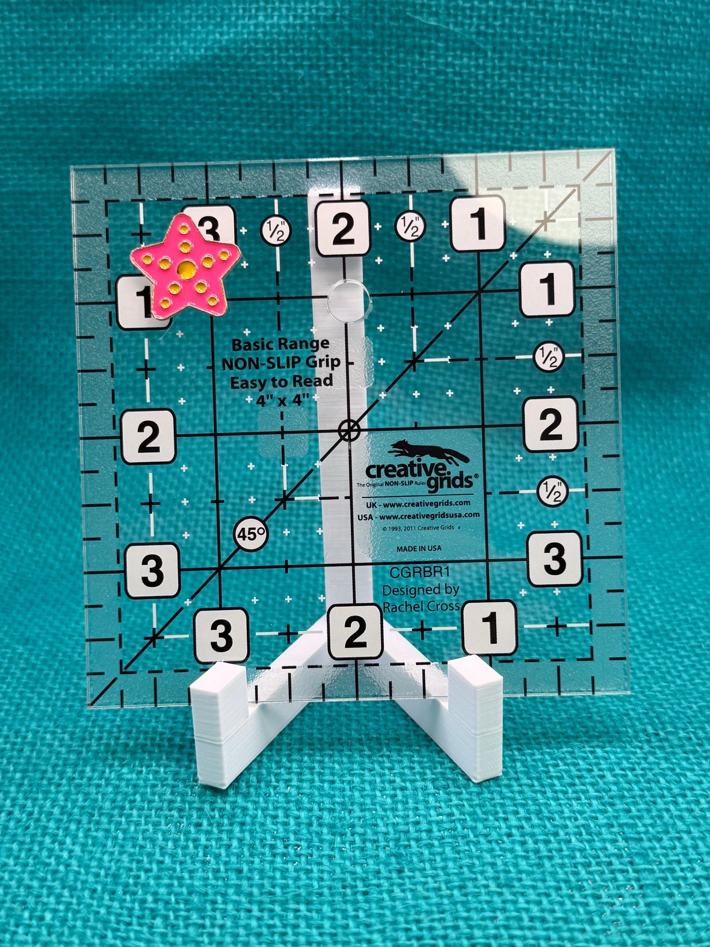 Pink Starfish Needle Minder | Beach Aesthetic Needle Minder for Needlepoint, Cross Stitch, Embroidery and Sewing