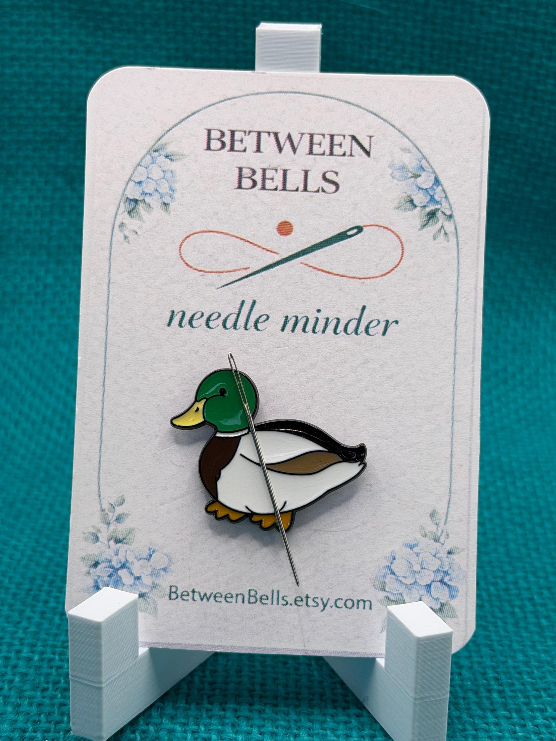 Mallard Duck Needle Minder for Needlepoint, Cross Stitch, Embroidery and Sewing