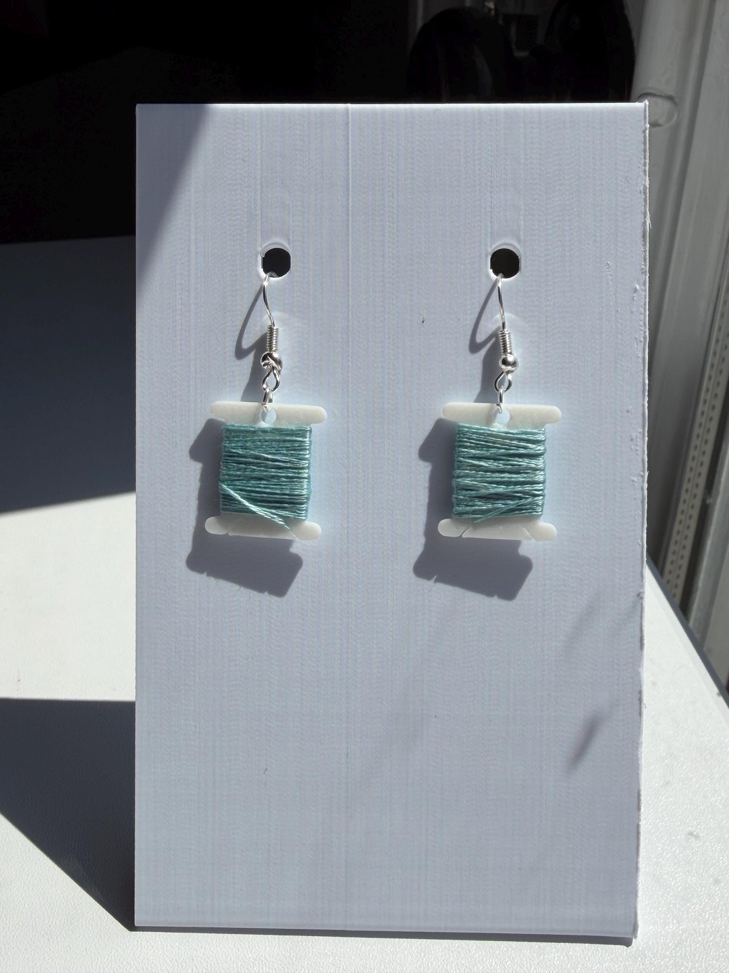 Thread Bobbin Earrings | Embroidery Floss Jewelry | Stitcher Gift | Custom Color Option