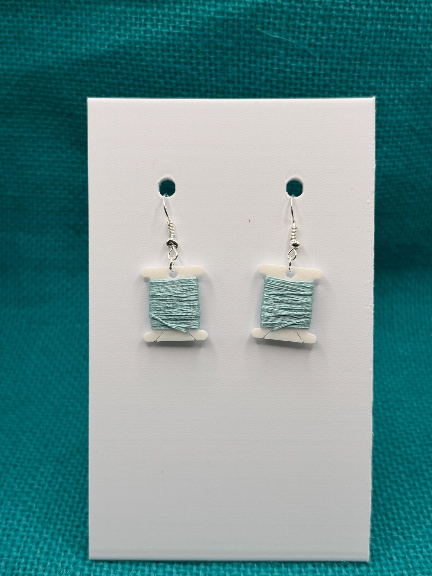 Thread Bobbin Earrings | Embroidery Floss Jewelry | Stitcher Gift | Custom Color Option