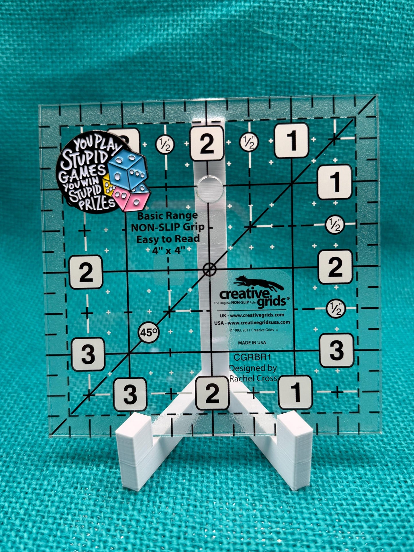 Funny Dice Needle Minder for Needlepoint, Cross Stitch, Embroidery and Sewing
