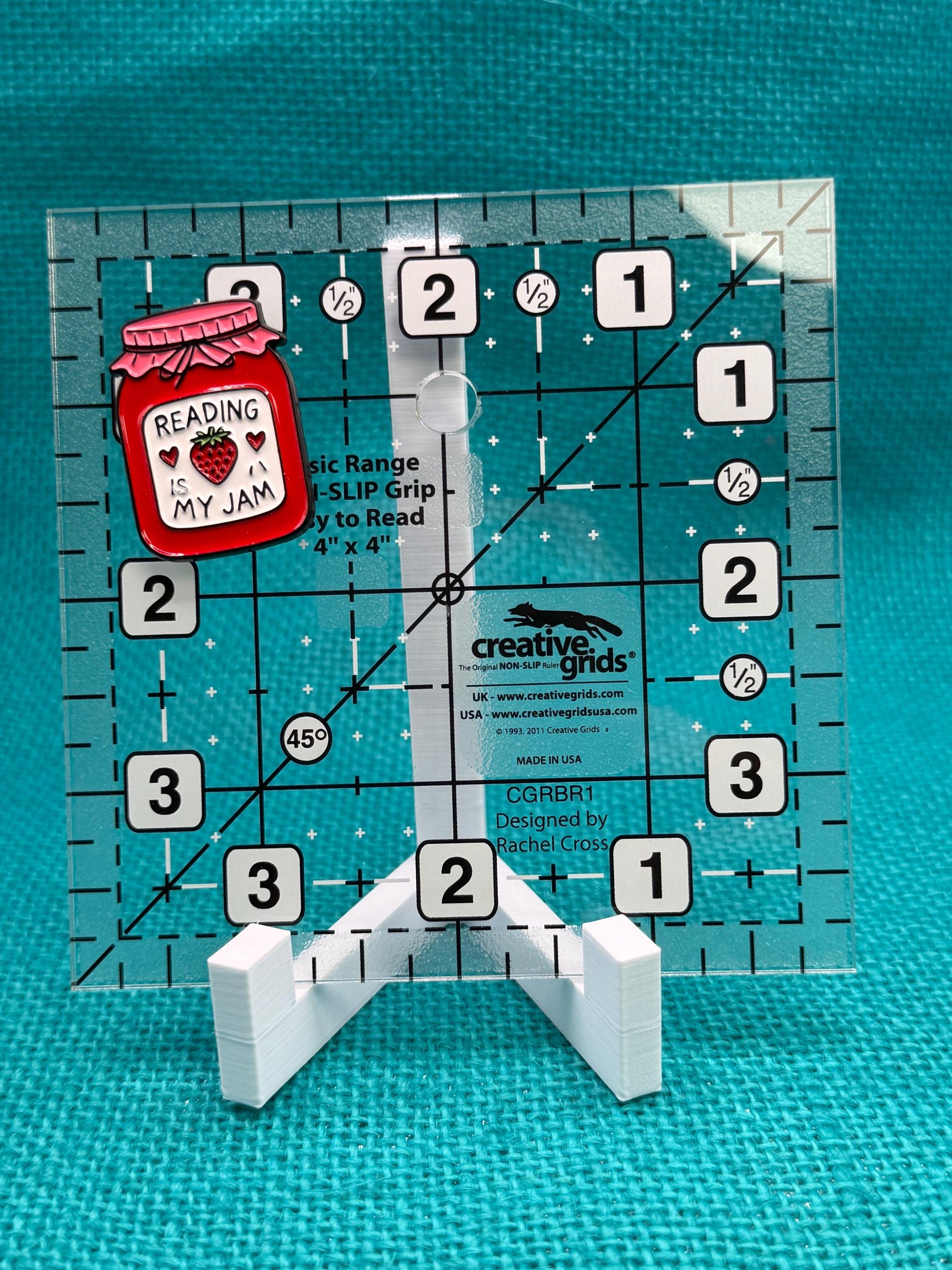 Reading Is My Jam Needle Minder for Needlepoint, Cross Stitch, Embroidery and Sewing