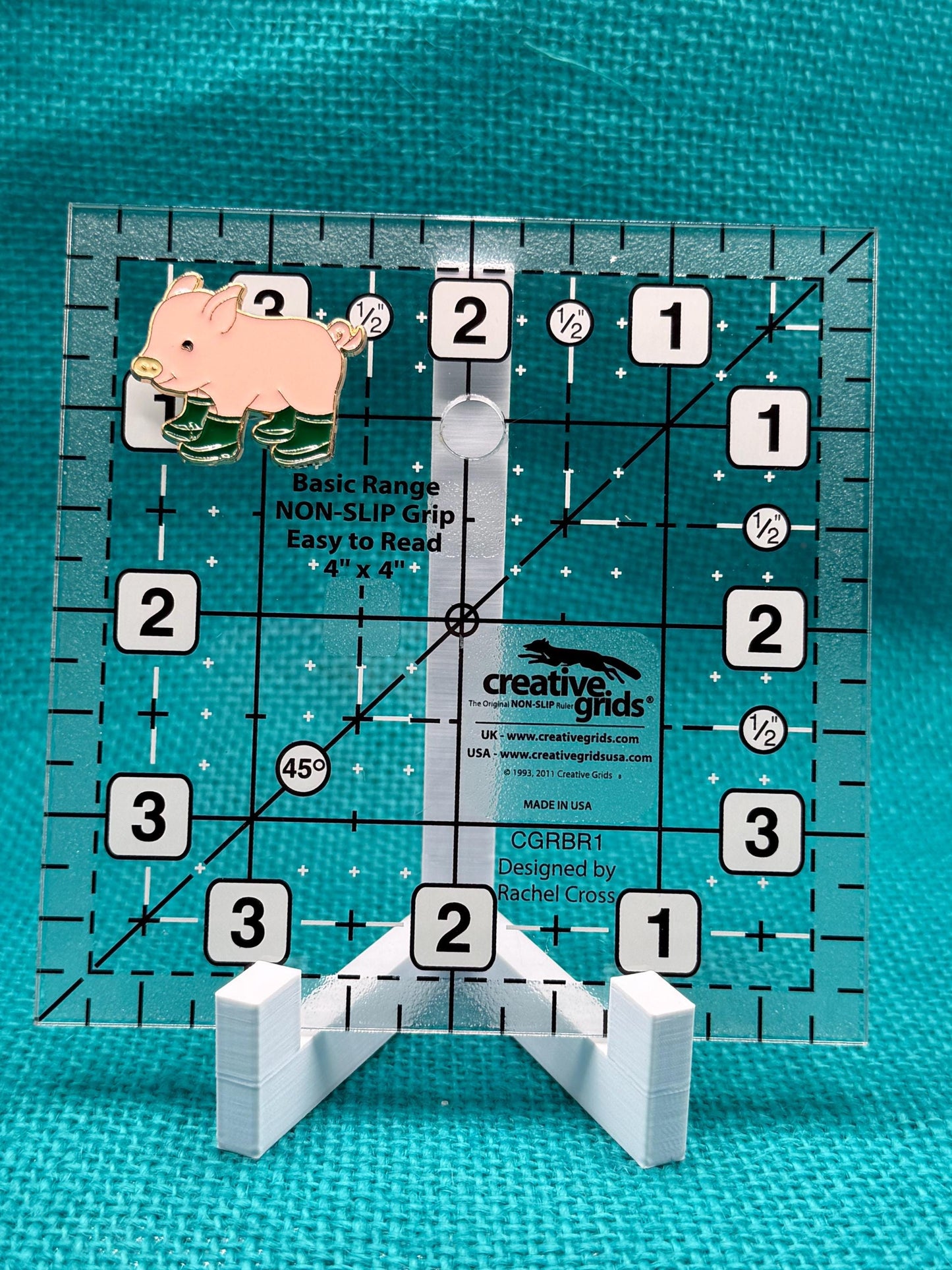 Pig in Boots Needle Minder | Cute Farm Animal Magnet | Rain Boots Pig Design | Farmhouse Gift | Cross Stitch Needle Holder