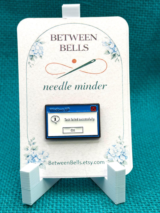 Task Failed Successfully Needle Minder for Needlepoint, Cross Stitch, Embroidery and Sewing