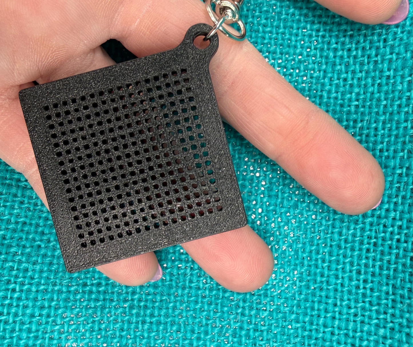Mini Stitch Keychain Canvas | 3D Printed Cross Stitch Keychain | Portable Stitch Project | Beginner Friendly Stitching Gift