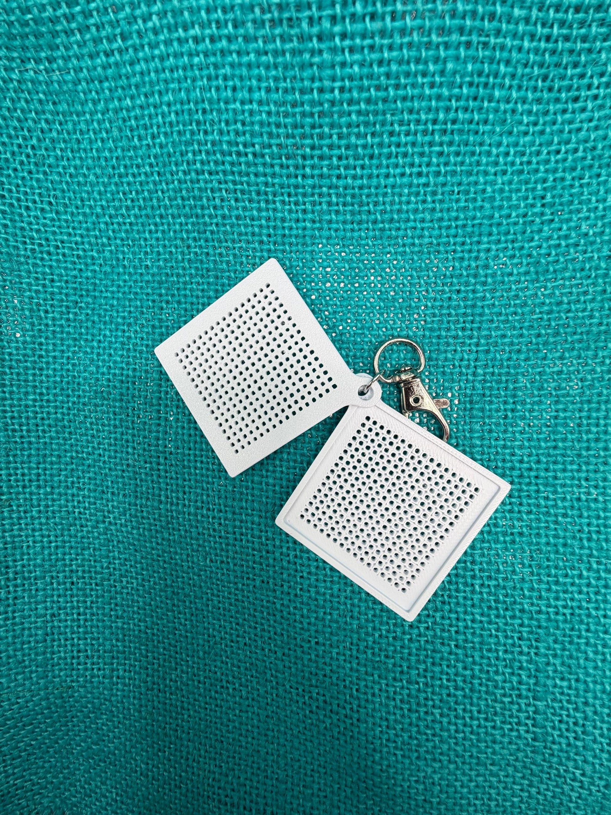 Mini Stitch Keychain Canvas | 3D Printed Cross Stitch Keychain | Portable Stitch Project | Beginner Friendly Stitching Gift