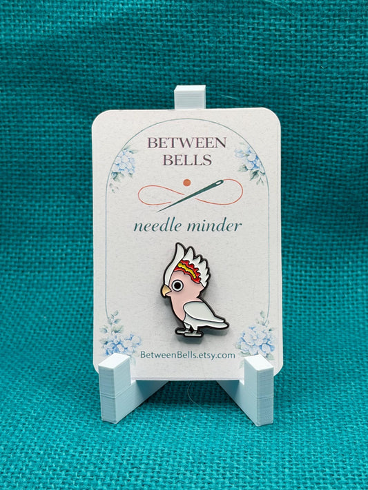 Major Mitchell's Cockatoo Needle Minder | Pink Cockatoo Magnet | Bird Lover Gift | Cross Stitch Needle Holder