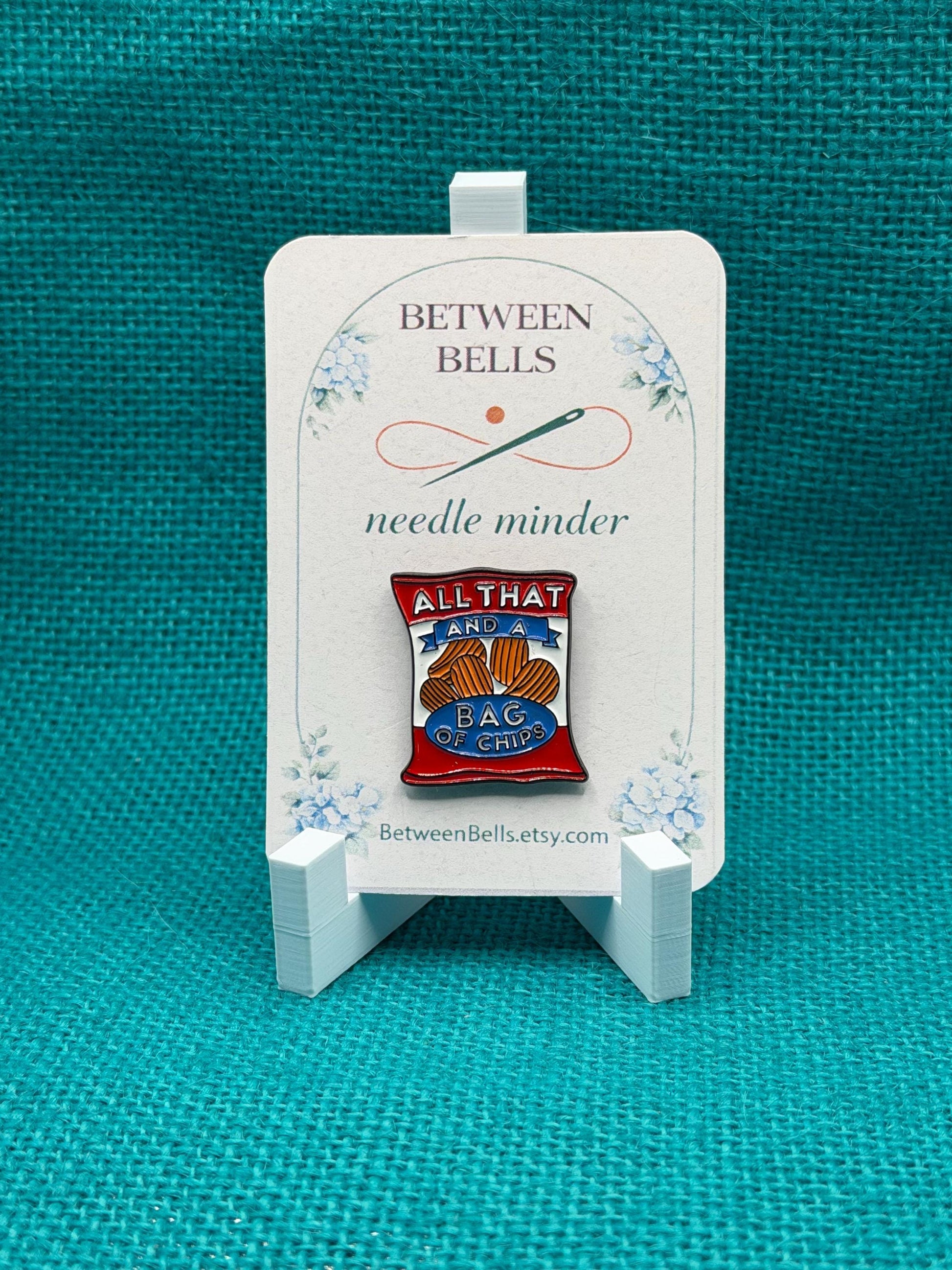 All That and a Bag of Chips Needle Minder | Funny 90s Nostalgia Magnet | Retro Humor Gift | Cross Stitch Needle Holder