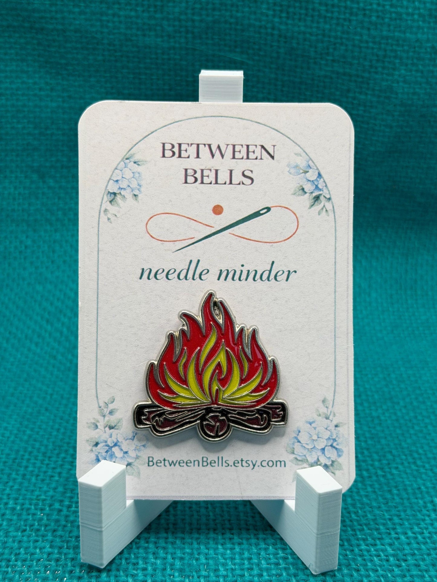 Campfire Needle Minder | Cozy Camping Magnet | Outdoor Adventure Gift | Cross Stitch Needle Holder