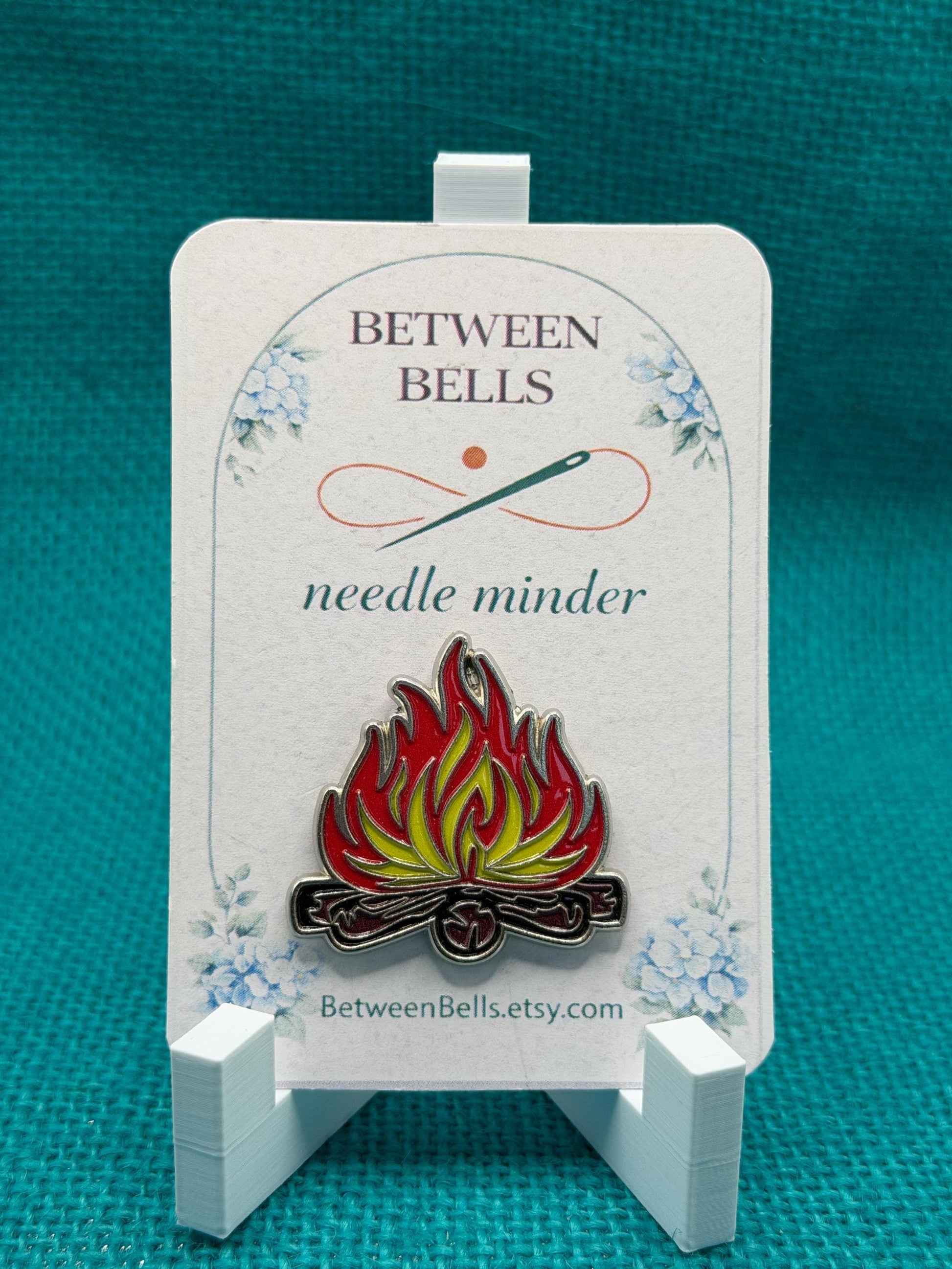 Campfire Needle Minder | Cozy Camping Magnet | Outdoor Adventure Gift | Cross Stitch Needle Holder