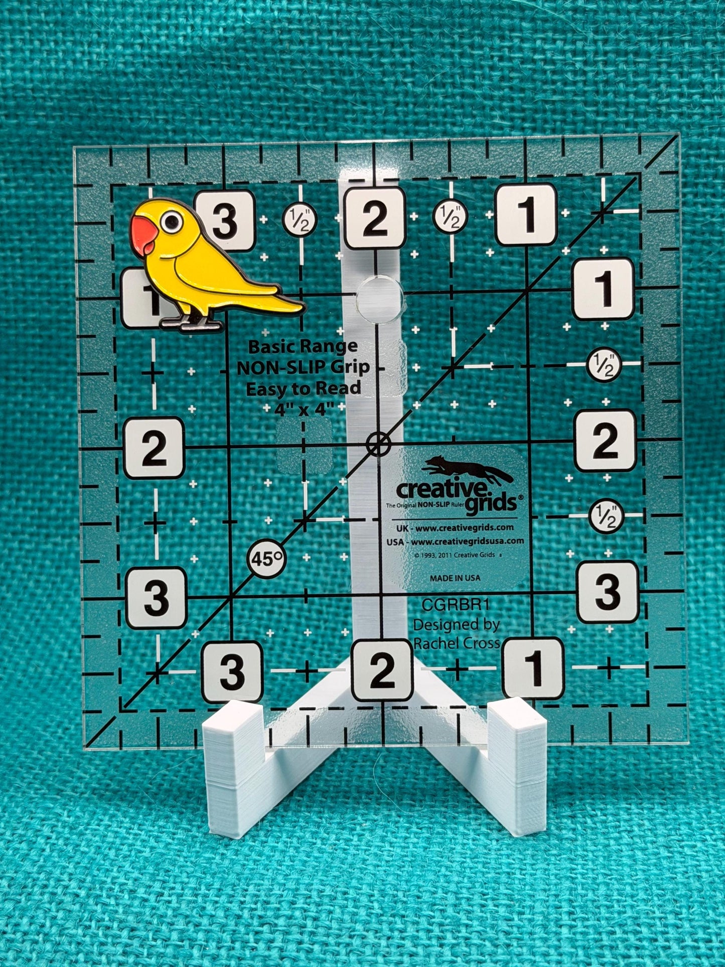 Yellow Parakeet Needle Minder | Cute Pet Bird Magnet | Bird Lover Gift | Colorful Cross Stitch Needle Holder