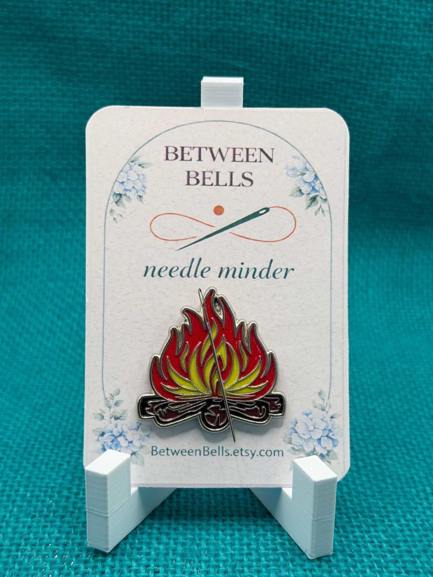 Campfire Needle Minder | Cozy Camping Magnet | Outdoor Adventure Gift | Cross Stitch Needle Holder