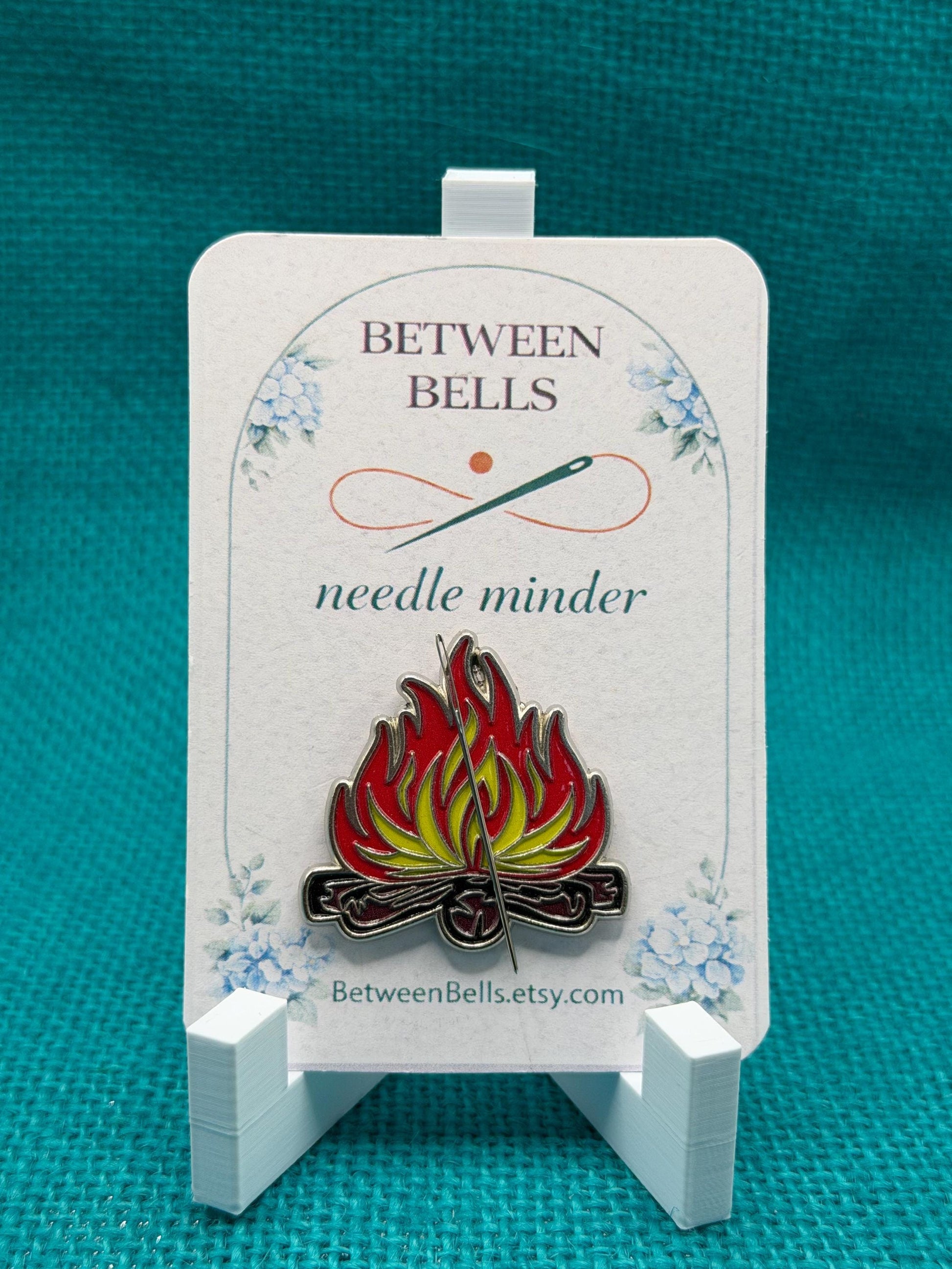 Campfire Needle Minder | Cozy Camping Magnet | Outdoor Adventure Gift | Cross Stitch Needle Holder
