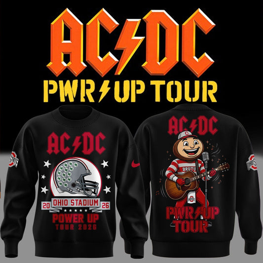 AC/DC x Ohio State Buckeyes Football - Power Up Tour 2026 Sweatshirt, AC/DC North America Power Up Tour 2026 Sweatshirt