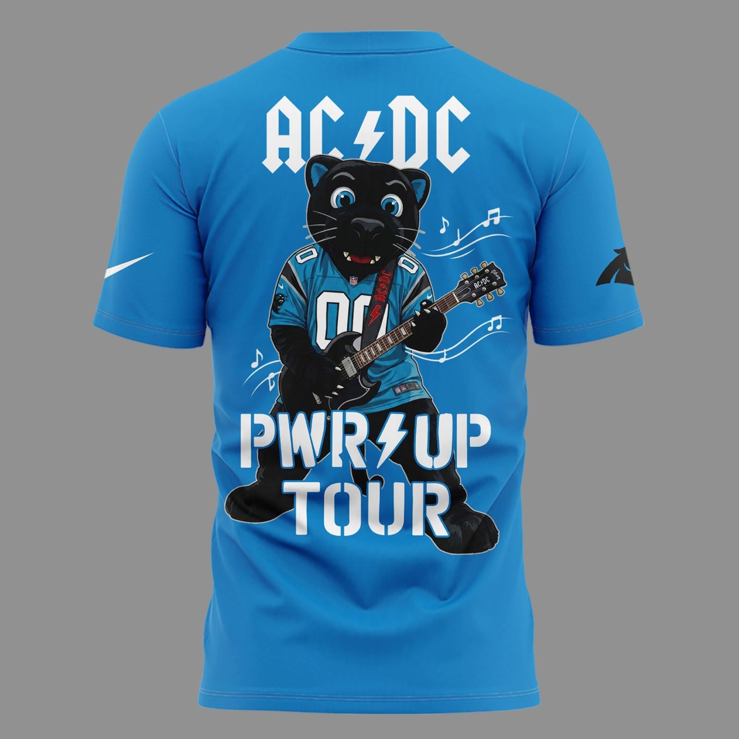 Special Tshirt AC/DC x Carolina Panthers Football - Power Up Tour 2026 Blue T-Shirt