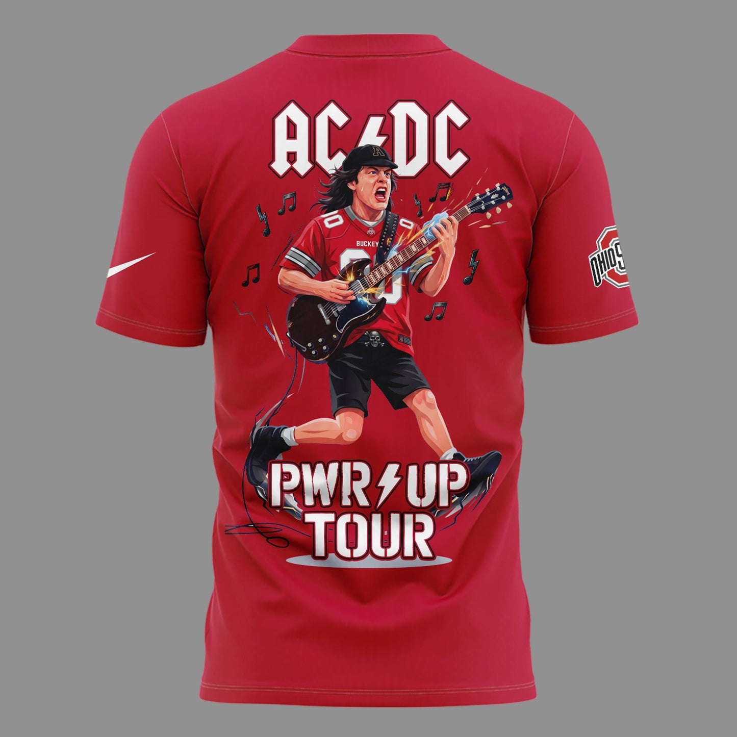AC/DC x Ohio State Buckeyes Football - Power Up Tour 2026 T-Shirt