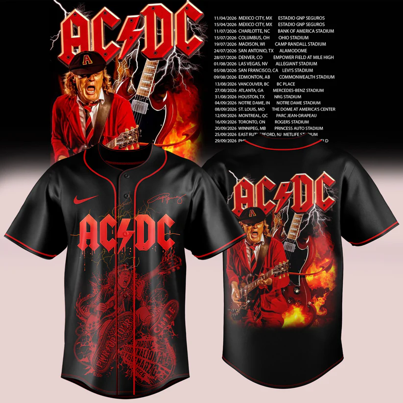 AC/DC Power Up Tour 2026 Baseball Jersey