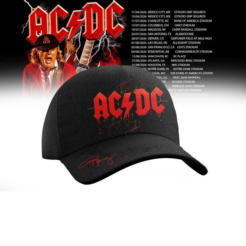 Cap AC/DC Power Up Tour 2026 Black Cap