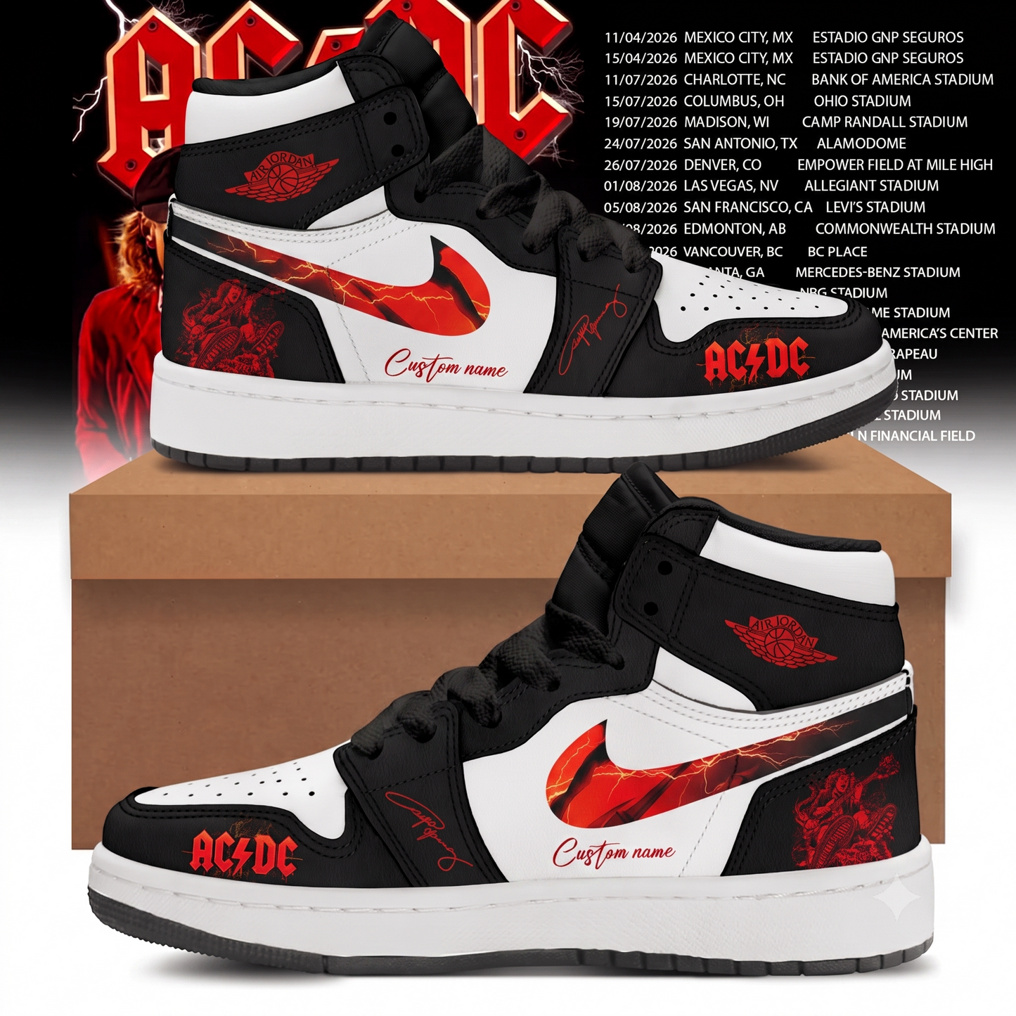 Special Edition AC/DC - Power Up Tour 2026 JD Shoes