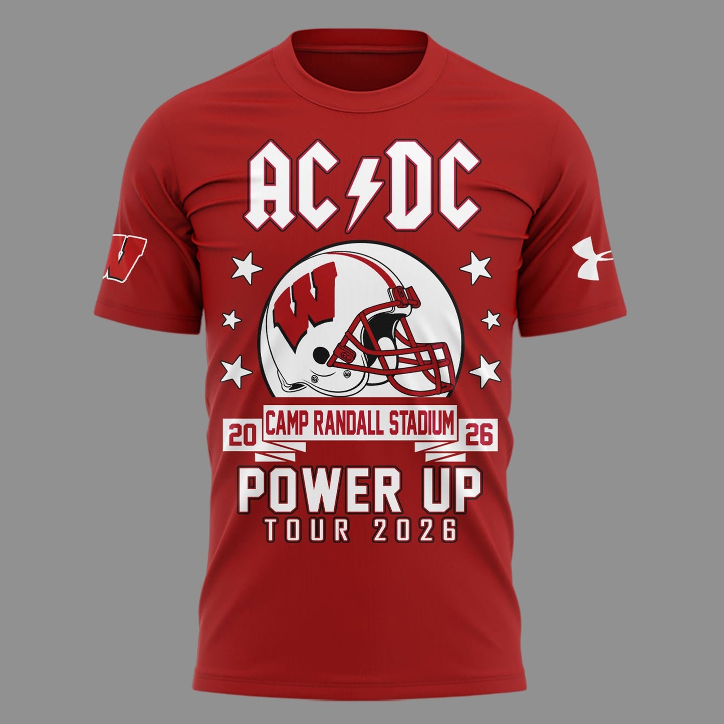 AC/DC x Wisconsin Badgers Football - Power Up Tour 2026 T-Shirt