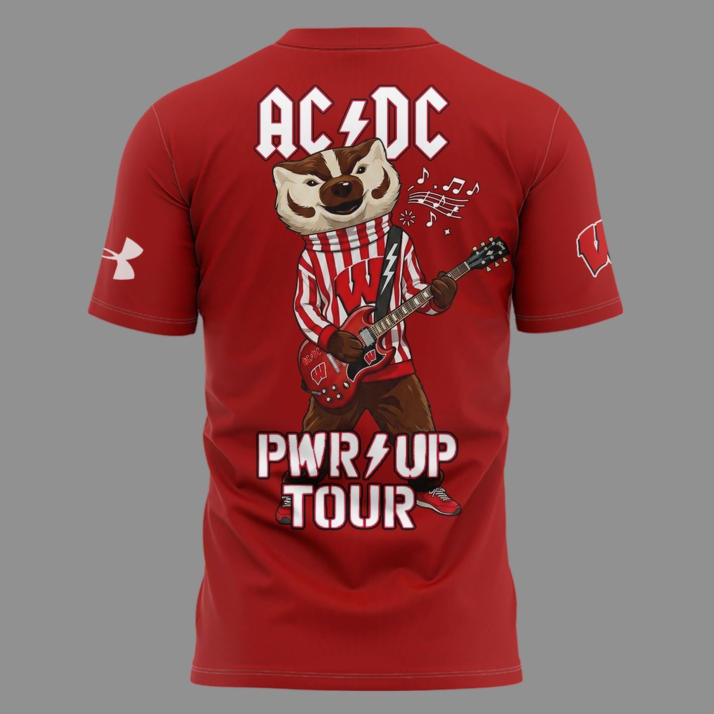 AC/DC x Wisconsin Badgers Football - Power Up Tour 2026 T-Shirt