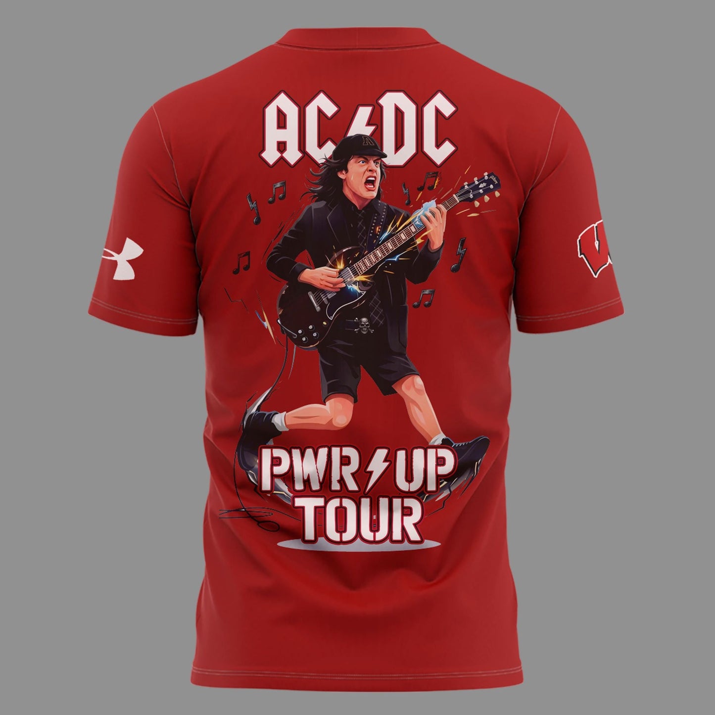 AC/DC x Wisconsin Badgers Football - Power Up Tour 2026 T-Shirt