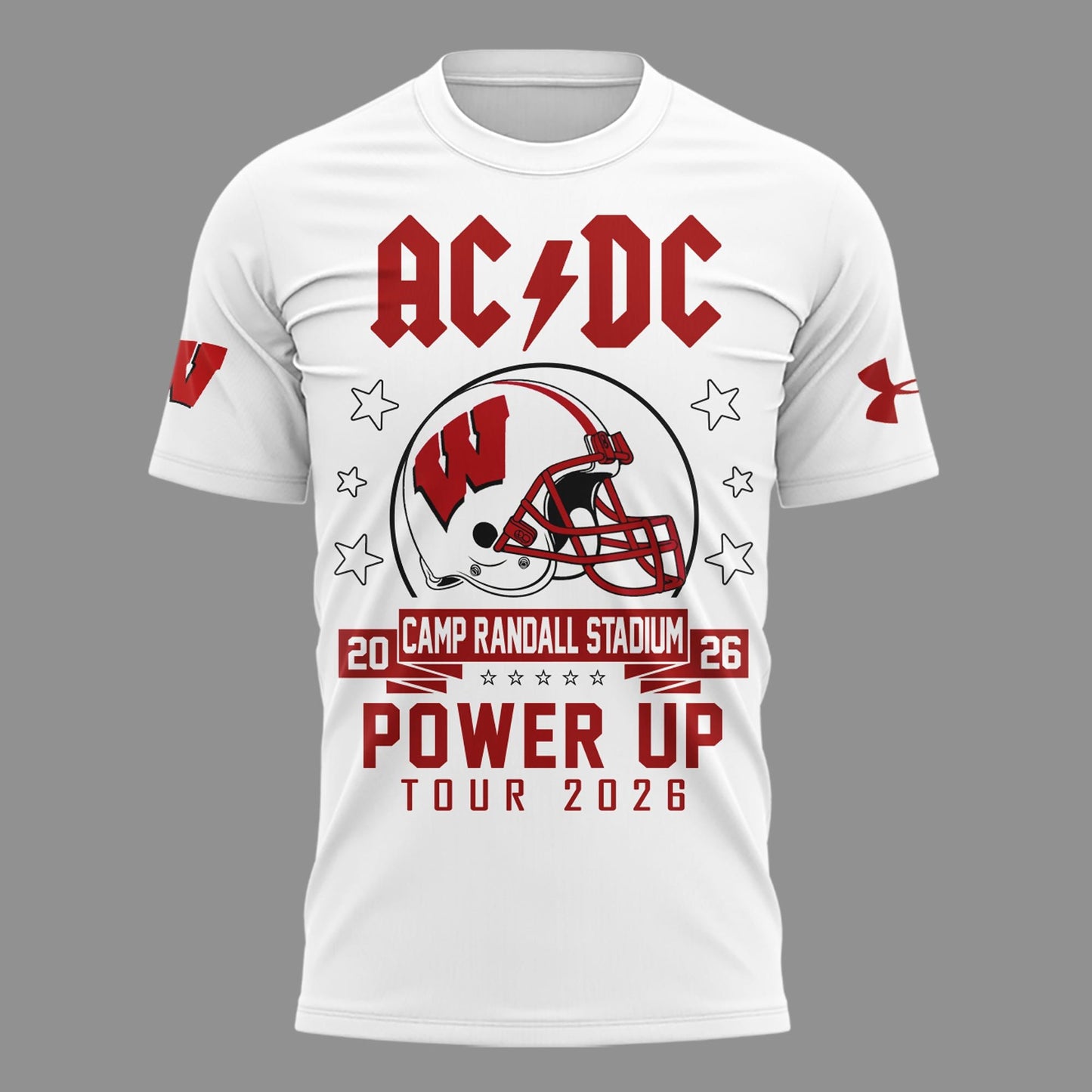Special Edition AC/DC x Wisconsin Badgers Football - Power Up Tour 2026 T-Shirt