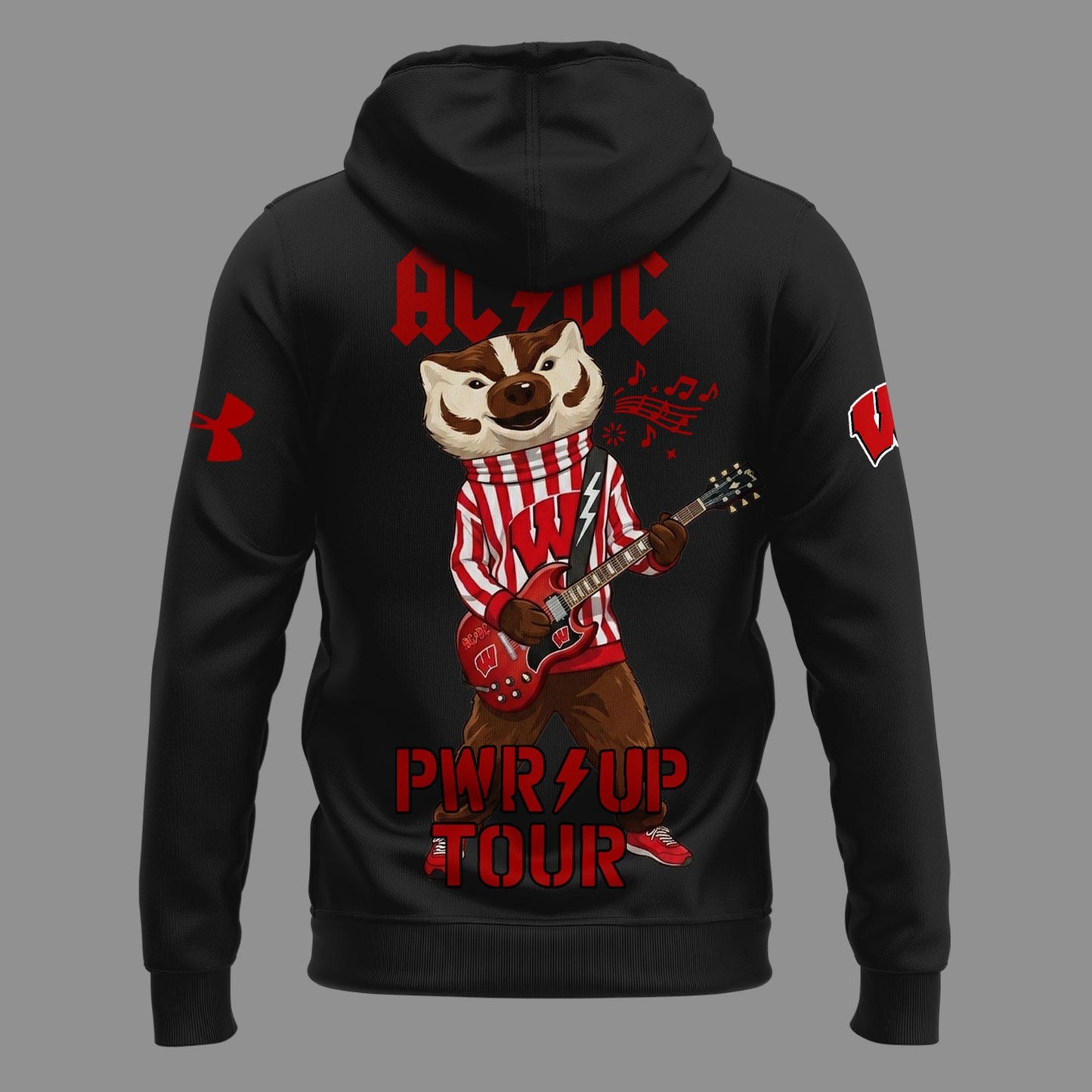 Special Hoodie AC/DC x Wisconsin Badgers Football - Power Up Tour 2026 Hoodie