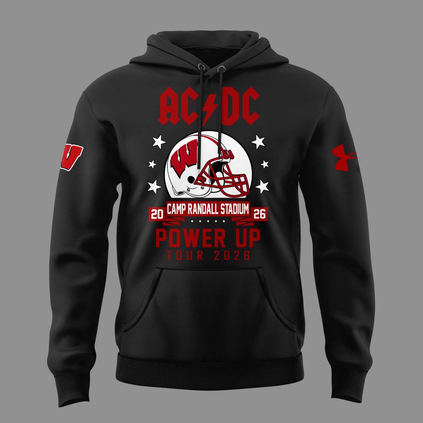 Special Hoodie AC/DC x Wisconsin Badgers Football - Power Up Tour 2026 Hoodie