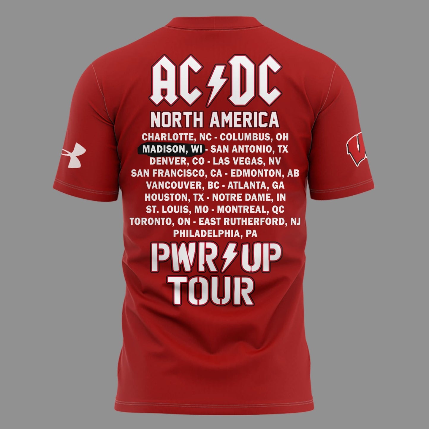 Exclusive AC/DC x Wisconsin Badgers Football - Power Up Tour 2026 T-Shirt 4 Reviews