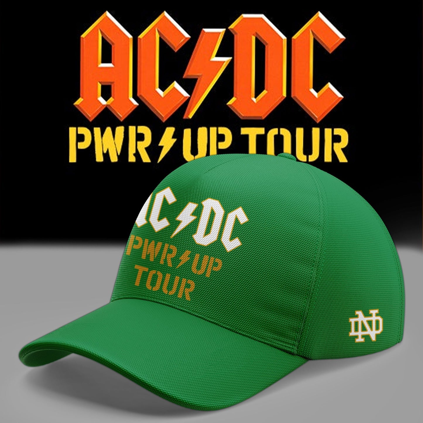 Special AC/DC x Notre Dame Football - Power Up Tour 2026 T-Shirt