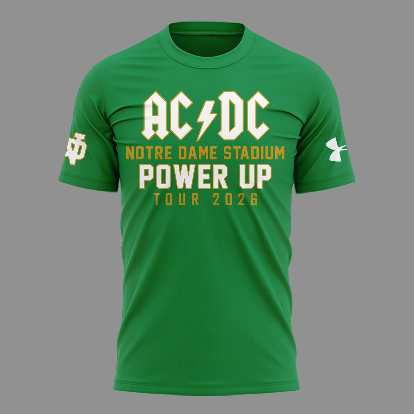 Limited Tshirt AC/DC x Notre Dame Football - Power Up Tour 2026 T-Shirt