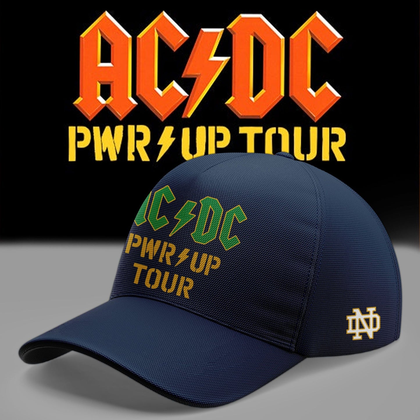 New Shirt AC/DC x Notre Dame Football - Power Up Tour 2026 T-Shirt