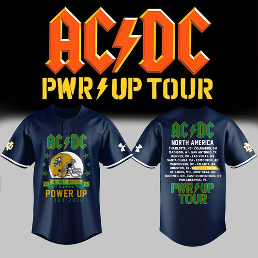 Limited Edition AC/DC x Notre Dame Football - Power Up Tour 2026 Jersey