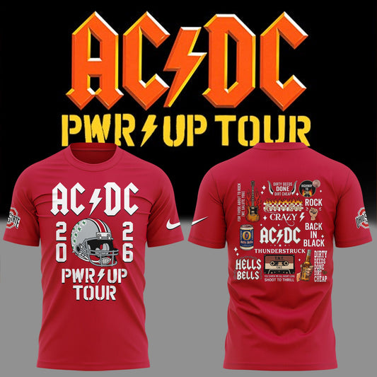 New Shirt Ohio State Football x AC/DC - Power Up Tour 2026 T-Shirt