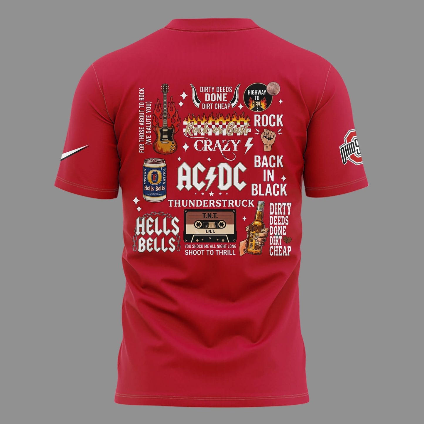 New Shirt Ohio State Football x AC/DC - Power Up Tour 2026 T-Shirt