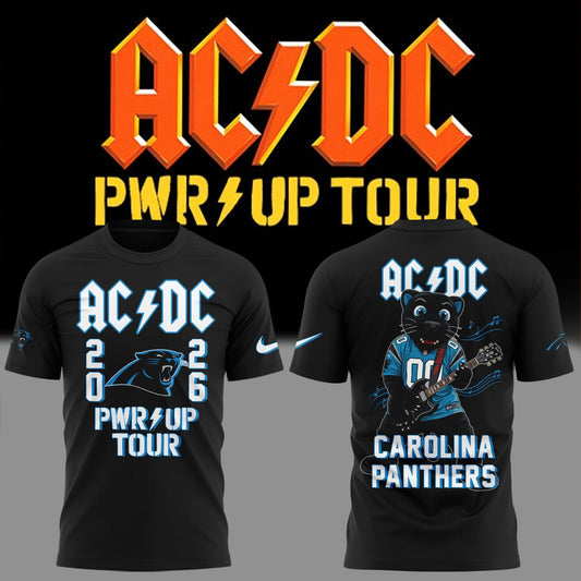 New Shirt Carolina Panthers x AC/DC - Power Up Tour 2026 T-Shirt